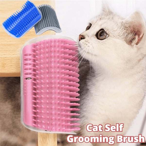 Self grooming top cat wall brush
